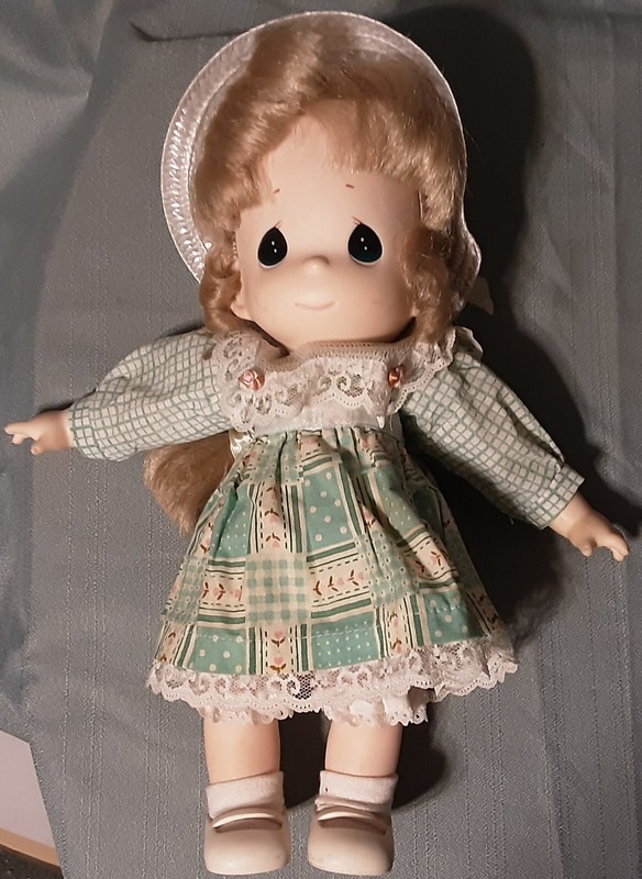 Vintage Precious Moments Doll, Cloth Body, Vinyl Head, Arms, & Legs