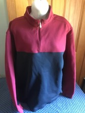 Nike Golf Black/Red 1/4 Zip Therma Fit Pullover Mens Large