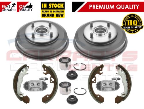 FOR FOCUS MK1 2000-2004 REAR BRAKE SHOE SHOES DRUMS WHEEL BEARINGS CYLINDERS SET - Picture 1 of 1