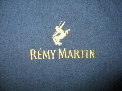 CHEMISE LOGO vente en gros COGNAC BRODÉ REMY MARTIN bleu uni bouton devant homme GRAND
