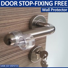 EASY FIX on HANDLE DOOR STOP STOPPER WALL PROTECTORS BUMPER SILICONE DIY STOPER