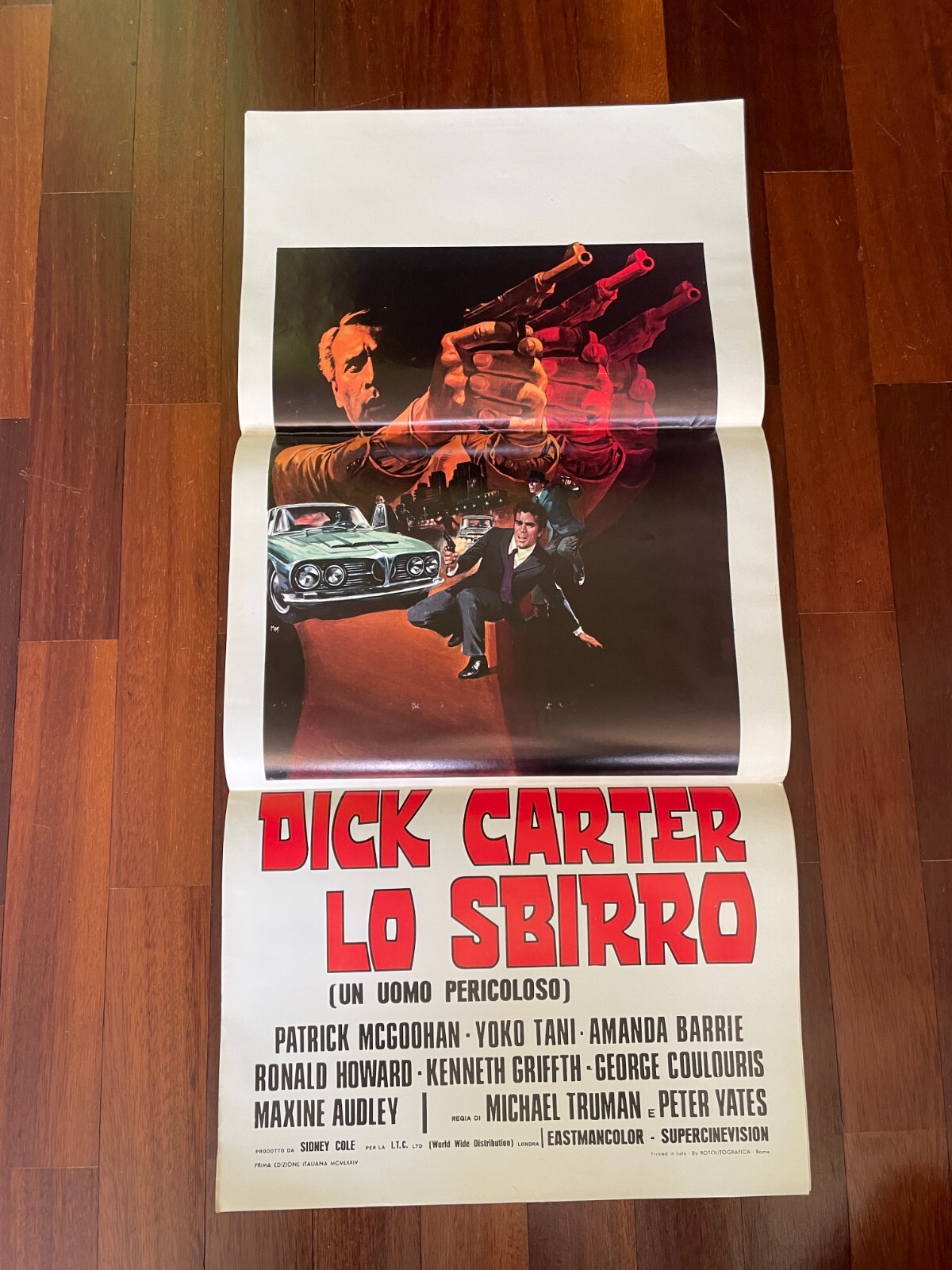 Locandina originale film Dick Carter, lo sbirro (1968) - Regia di Michael Truman, Peter Yates