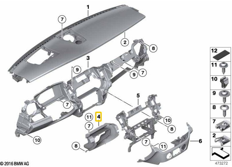 2017-2023 Rolls Royce Dawn RR6 Front Steering Column Joint Cover Black OEM PH