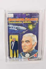 VINTAGE AFA 85 1978 Mattel Battlestar Galactica Commander Adama Moc Unpunched