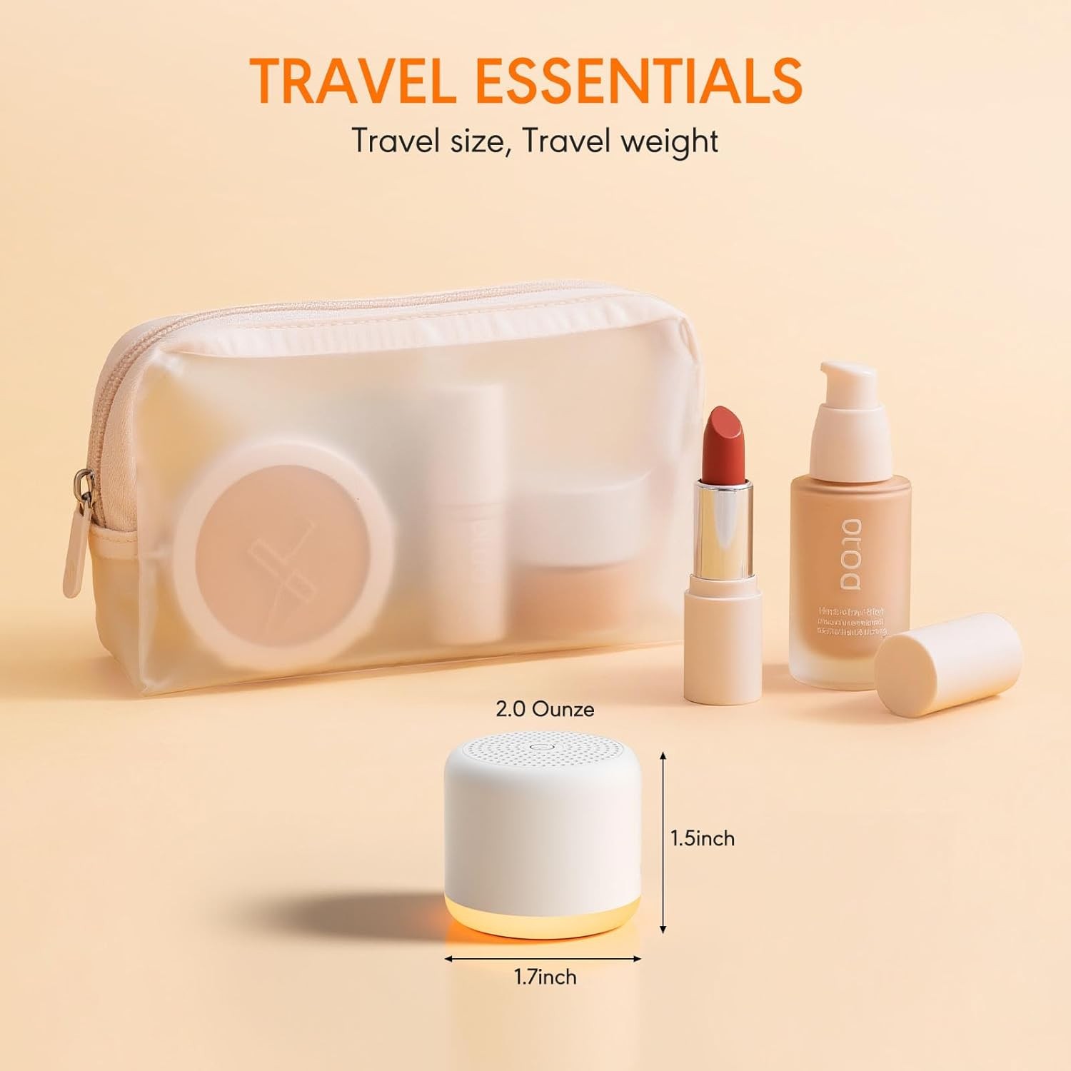 White Noise Machine with Night Light, 18 Soothing Sounds Portable Sound Machine 