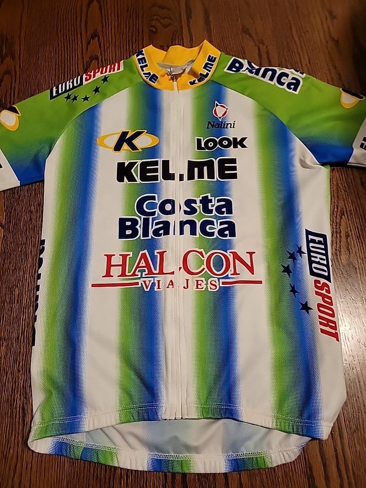 Camiseta de ciclismo para hombre talla pequeña camisa cremallera completa Kelme Costa Blanca Foto 4 de 4