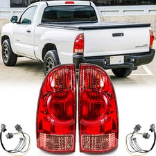 Tail Lights Assembly Pair With Harnesses For 2005-2015 Toyota Tacoma Pickup Halo Tail Lights Assembly Pair With Harnesses For 2005-2015 Toyota Tacoma Pickup Halo