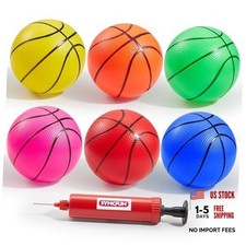 6 PCS Mini Basketballs, 5 inches Colorful Small Ball for Multicolored