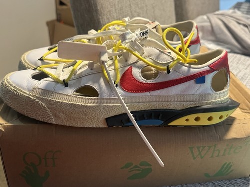 Größe 12 - Nike Off-White x Blazer Low White University Red