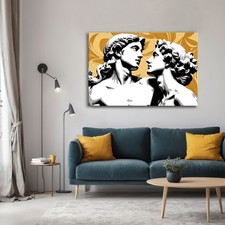 Quadro Dipinto a Mano su Tela Statue Classiche Arte Moderna Romantica Pop Art