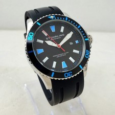 STUHRLING ORIGINAL PROFESSIONAL DIVER 200M BLUE/BLACK DATE MEN'S WATCH