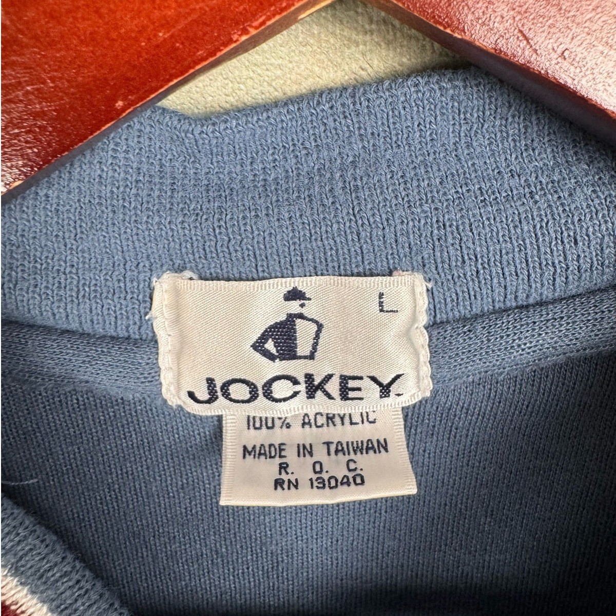 ジップアップジャケット 刺しゅうロゴ M〜2XL ストリート VTG 80s Color Block Track Jacket Mens Sz L Jockey Blue Red