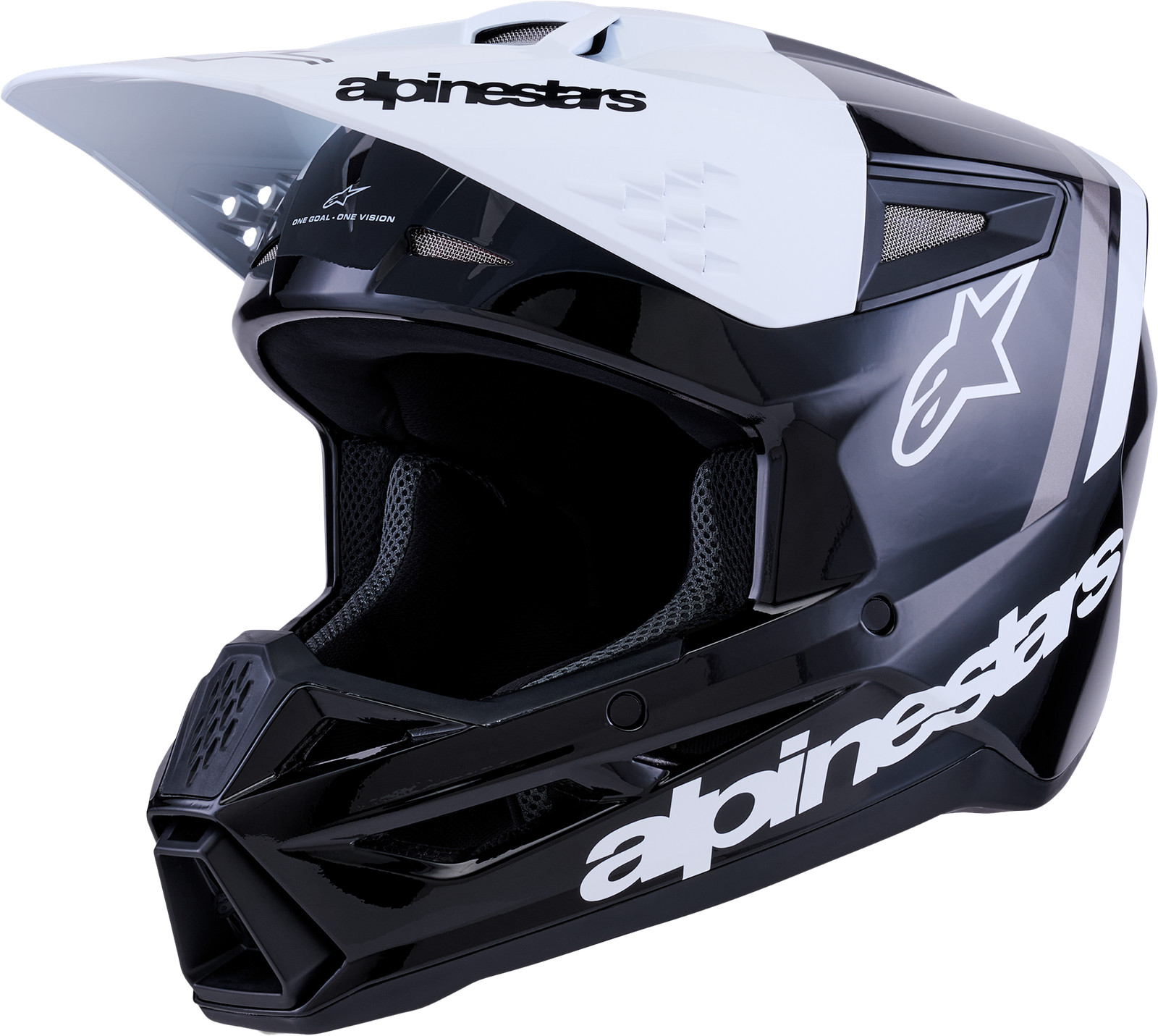 ALPINESTARS Sm3 Radium Helmet Blk/Wht/Gry Glossy 2x 8300826-1546-XXL