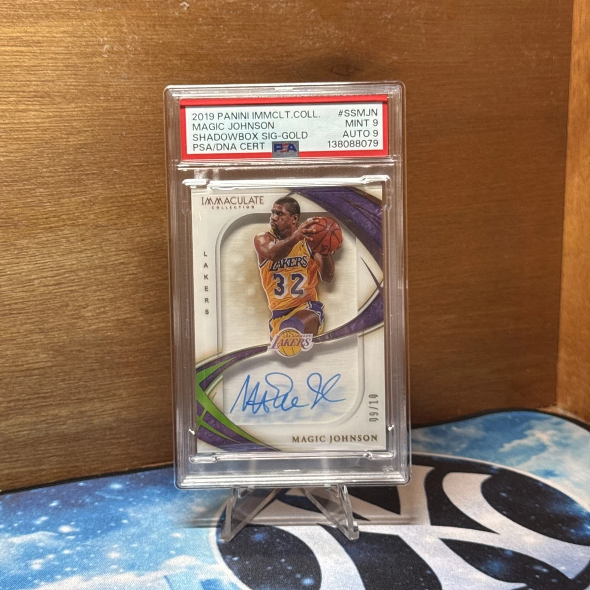 Panini Magic Johnson Basketball Autographed Sports Trading Cards
