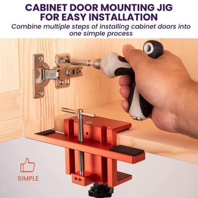 Outil de gabarit de matériel d'armoire avec bras de support et pince outils de - Photo 1/4