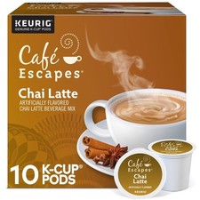 Chai Latte K-Cup Coffee Pods 10 Count Single Serve for Brewers
