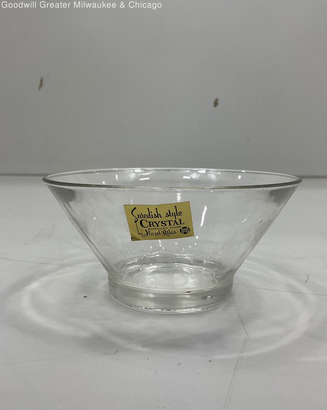 Swedish Style Crystal Glass Bowl Scandinavian