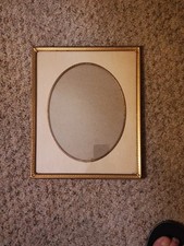 Vintage Metal Picture Frame 8x10 Etched Golden Frame