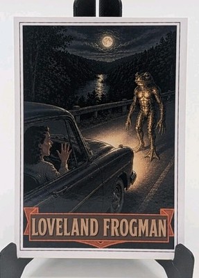 Loveland Frogman ACEO Custom Trading Card - Cryptids of the American Wilds Ohio