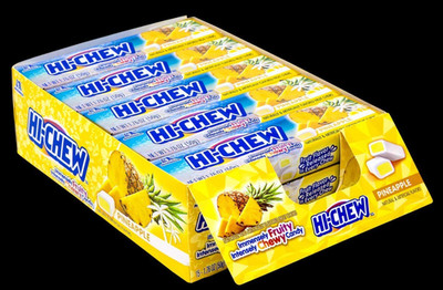  Hi Chew Morinaga Chewy Candy 1.76 oz - Pineapple (Pack of 15)