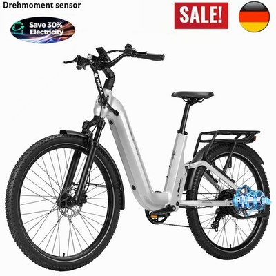 City E Bike Damen 27.5'' Trekking Pedelec Tiefeinsteiger 720WH 35OW Elektrofahrad