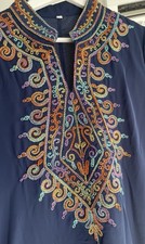 Robe D'Intérieur Vintage Flobért En Soie - Années 1940/50 - Taille S - Longueur Aux Chevilles