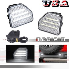 Clear Lens White Led Rear Bumper Reflector Tail Light For Jeep Wrangler Jl 2018-