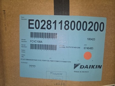 Lot Of 3 NEW Daikin Fan Coil Unit FCVC108A Commercial HVAC Sold In A Lot Of 3
