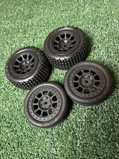 Fits Traxxas XL-5 Bandit Front & Rear Alias Tires & Tracer 2.2" Black Wheels