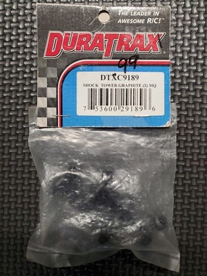 Duratrax Mini Quake Graphite Shock Towers (2) Front+Rear DTXC9189 New Old Stock