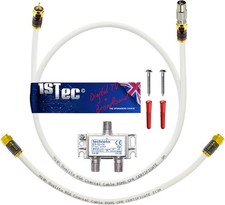 Virgin Media Technetix Passive Wideband Signal Splitter 2m Cable & Short Link L
