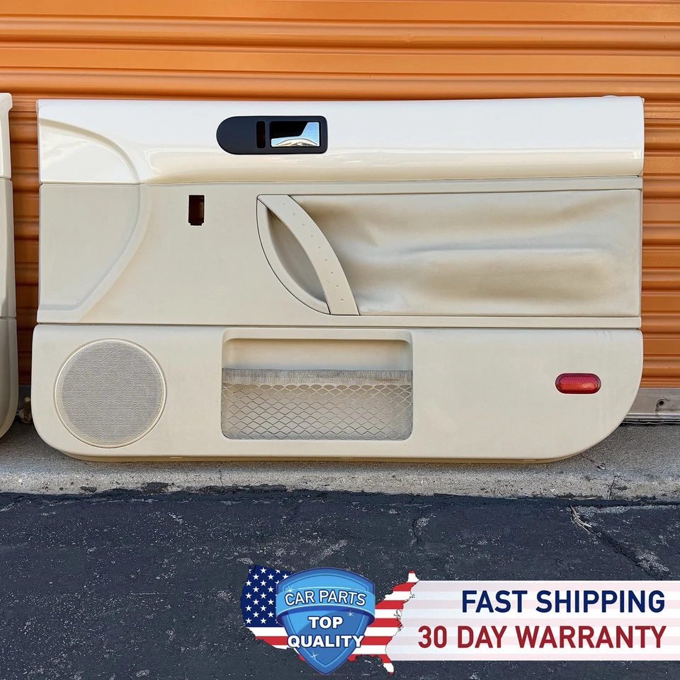 Par de paneles de puerta interior izquierdo derecho Volkswagen Beetle 1998-2010 OEM BEIGE/CREMA Foto 2 de 4