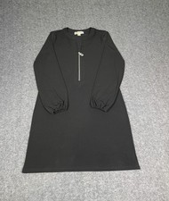 Michael Michael Kors Black Half Zip Shift Dress Women’s S Long Sleeve