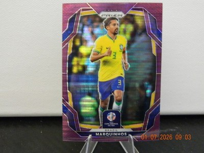 2024 Panini Prizm Conmebol Copa America Marquinhos Purple Pulsar /49 Green Wave