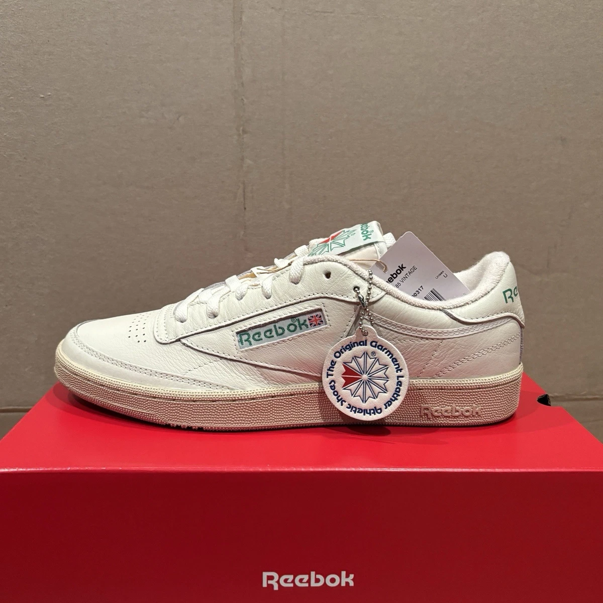 REEBOK CLUB C 85 VINTAGE \'CHALK/FORGRN/ALABAS HP3201 MEN\'S Sizes 12. Reebok Club C 85 Vintage Chalk for Sale - Authenticity  main image 3