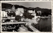 RPPC Lovran Harbor Boats vintage real photo postcard s683