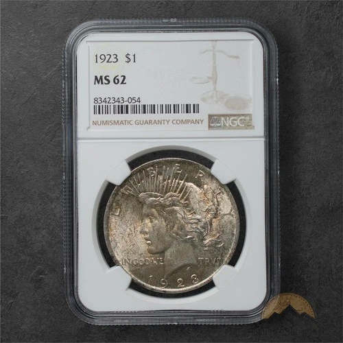 1923 Silver Peace Dollar $1 - NGC MS62 - Philadelphia