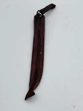 Vtg J Marttiini Finland Hand Engraved Leather Fishing Sheath For 9 1/2" Knife