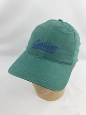 Carhartt Hat Cap Green Adjustable Strap Script Logo OSFM