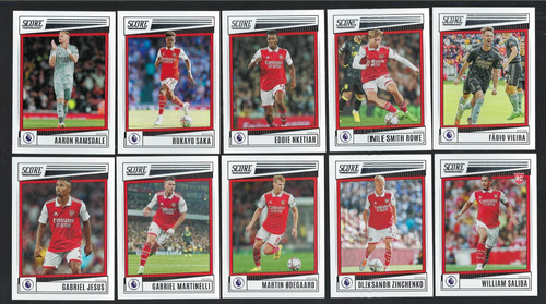 PANINI  SCORE  EPL 2022/23 - ARSENAL - COMPLETE 10 CARD TEAM SET - EX