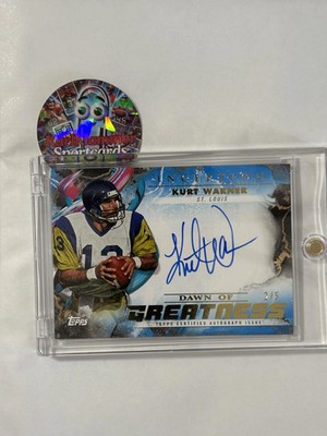 2024 Topps Inception #DGA-KW Kurt Warner Dawn of Greatness Auto Blue #/5