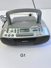 Vtg Sony CFD-S01 CD Radio Cassette Boombox Mega Bass CD-R RW Audio Portable Work