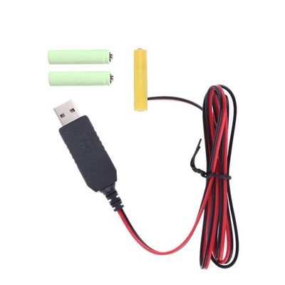 USB 5V 2A to 4.5V LR03 AAA Battery Eliminators Dummy Battery Power Cord