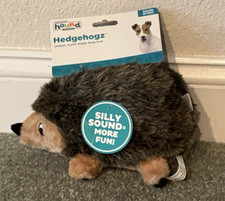 Outward Hound Brown Hedgehogz Stuffed Dog Toy Grunts Squeaks 8 x 5 x 4