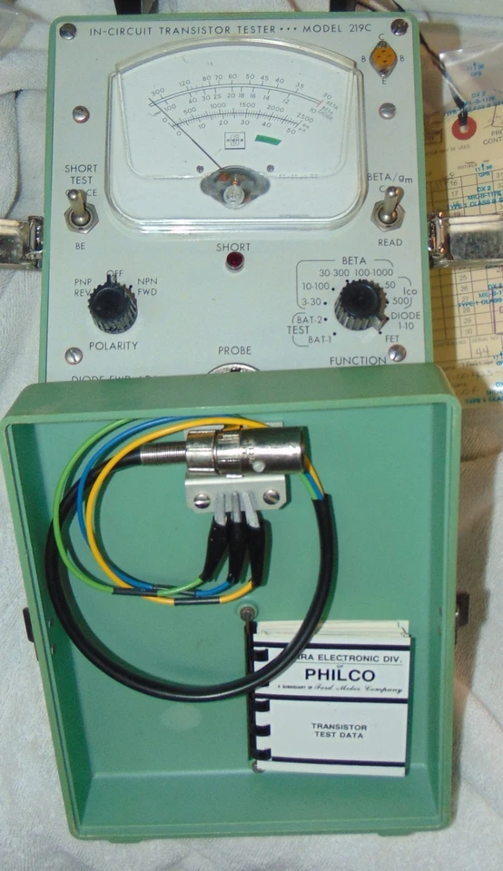 PHILCO NOS TS 1836A/U EN CIRCUITO TRANSISTOR PROBADOR 219-C FUNCIONA NUEVO 1000S - TIPOS Foto 2 de 4