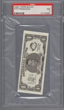 1962 Topps Bucks TITO FRANCONA PSA 7 NM Cleveland INDIANS - TOUGH only 2 higher