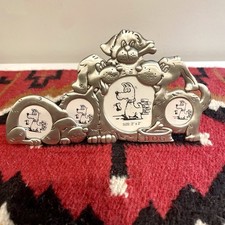 Silvertone Metal 4 X 7  Humor DOG Figurine FRAME