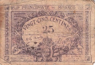 Monaco 25 Centimes 1920