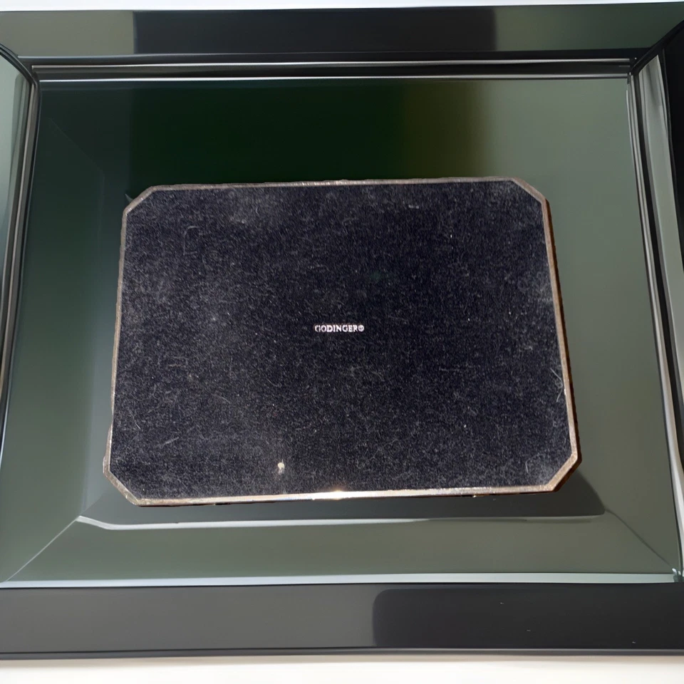 Godinger 1991 Silver Plated Jewelry Trinket Box Ornate Red Velvet Lined - Image 3 of 4