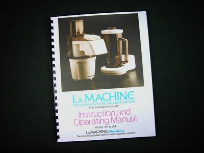 Moulinex La Machine Model 390 & 354 Food Processor Instructions Manual Recipes